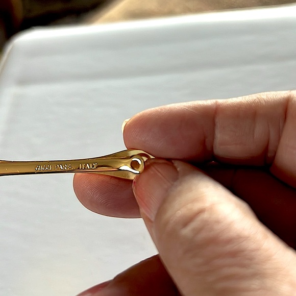 💯Authentic Interlocking Gucci TieBar. Gold&SilverTone Elevated EleganceCollector - Picture 4 of 8